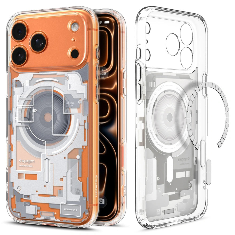Funda MagSafe para Apple iPhone 17 Pro Max, Spigen, Ultra Hybrid Zero One, Blanca ACS10287