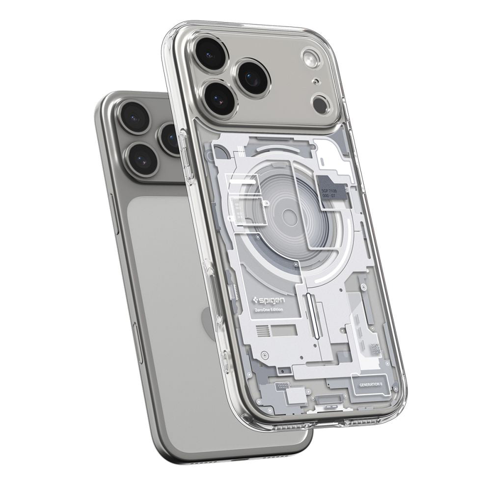 Funda MagSafe para Apple iPhone 17 Pro Max, Spigen, Ultra Hybrid Zero One, Blanca ACS10287