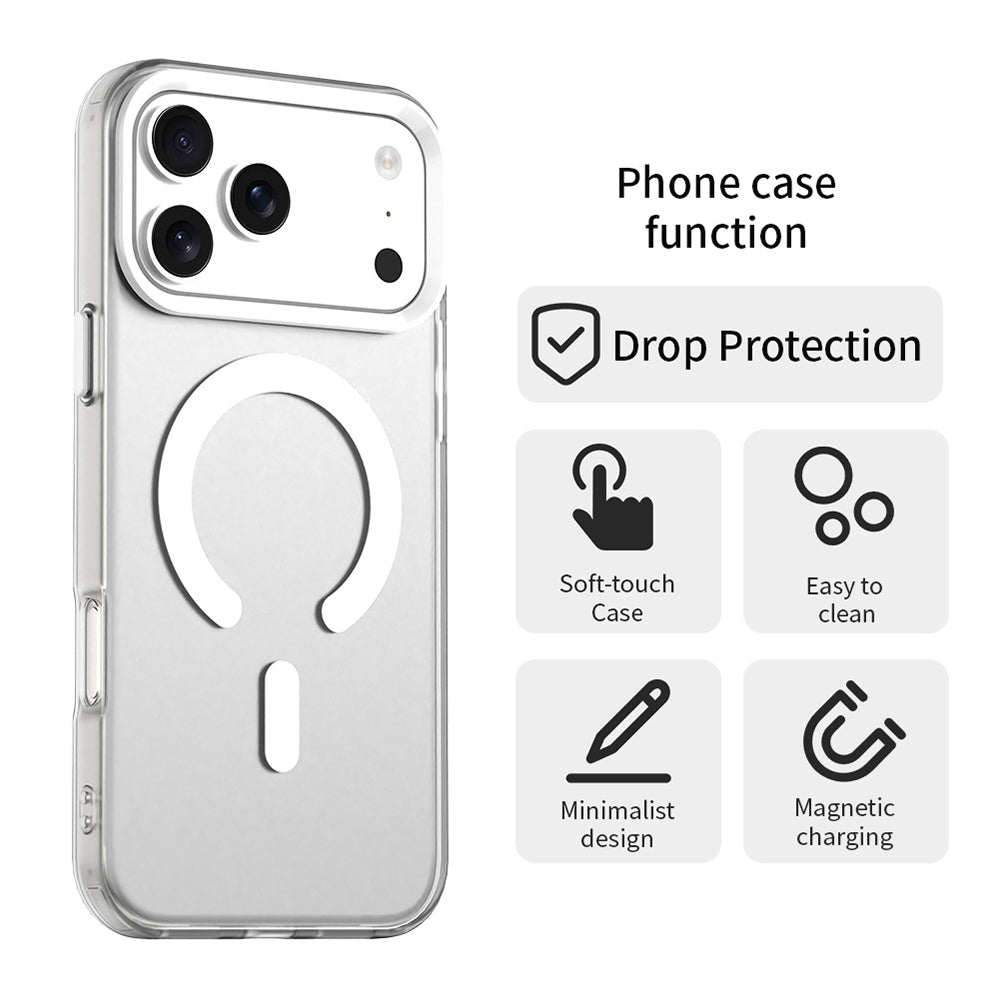 Funda MagSafe para Apple iPhone 17 Pro Max, Techsuit, CandyCase, Blanca