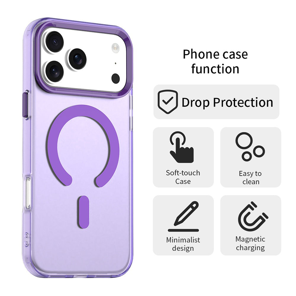 Funda MagSafe para Apple iPhone 17 Pro Max, Techsuit, CandyCase, Morado