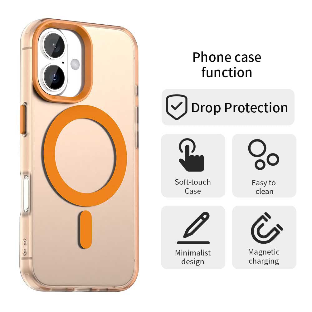Funda MagSafe para Apple iPhone 17 Pro Max, Techsuit, CandyCase, Naranja