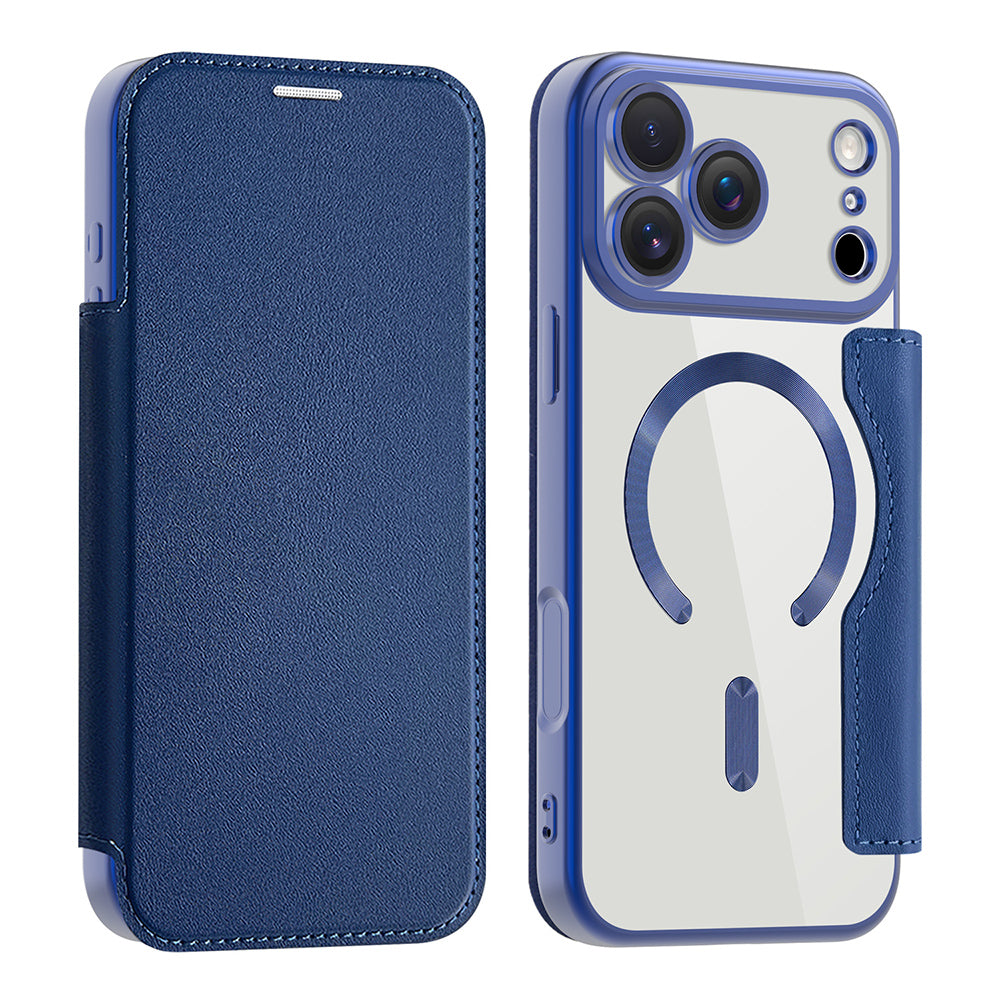 Funda MagSafe para Apple iPhone 17 Pro Max, Techsuit, SmartMag Book, Azul