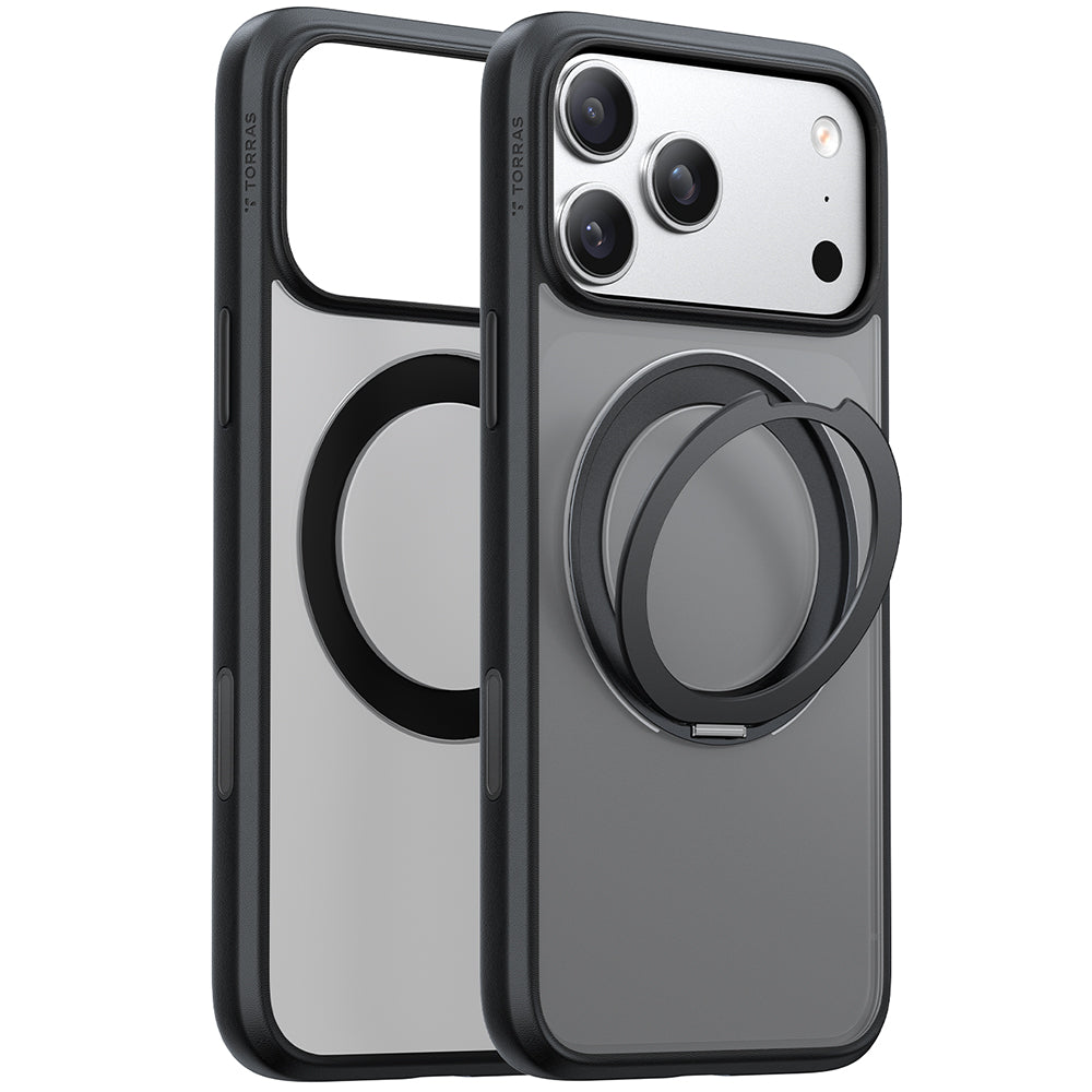 Funda MagSafe para Apple iPhone 17 Pro Max, Torras, Ostand Pro, Negra