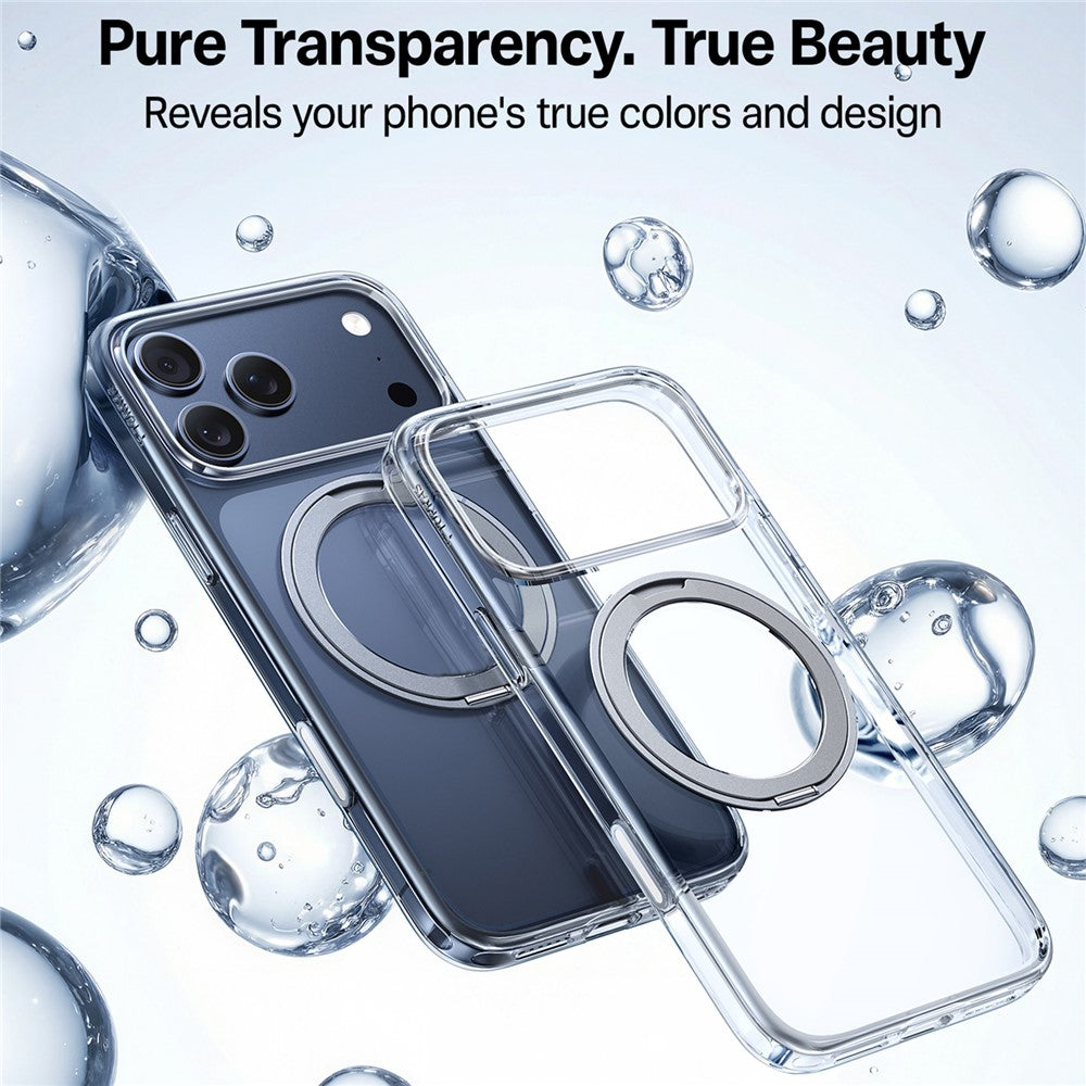 Funda MagSafe para Apple iPhone 17 Pro Max, Torras, Ostand Pro, Transparente