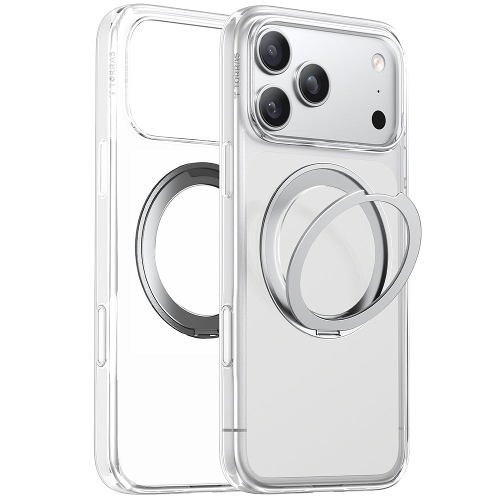 Funda MagSafe para Apple iPhone 17 Pro Max, Torras, Ostand Pro, Transparente