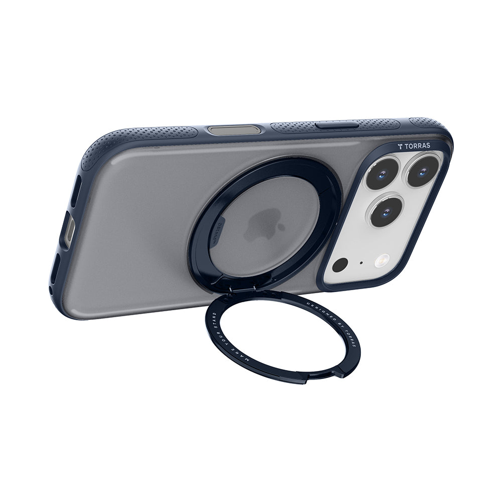 Funda MagSafe para Apple iPhone 17 Pro Max, Torras, Ostand R Fitness, Azul Marino