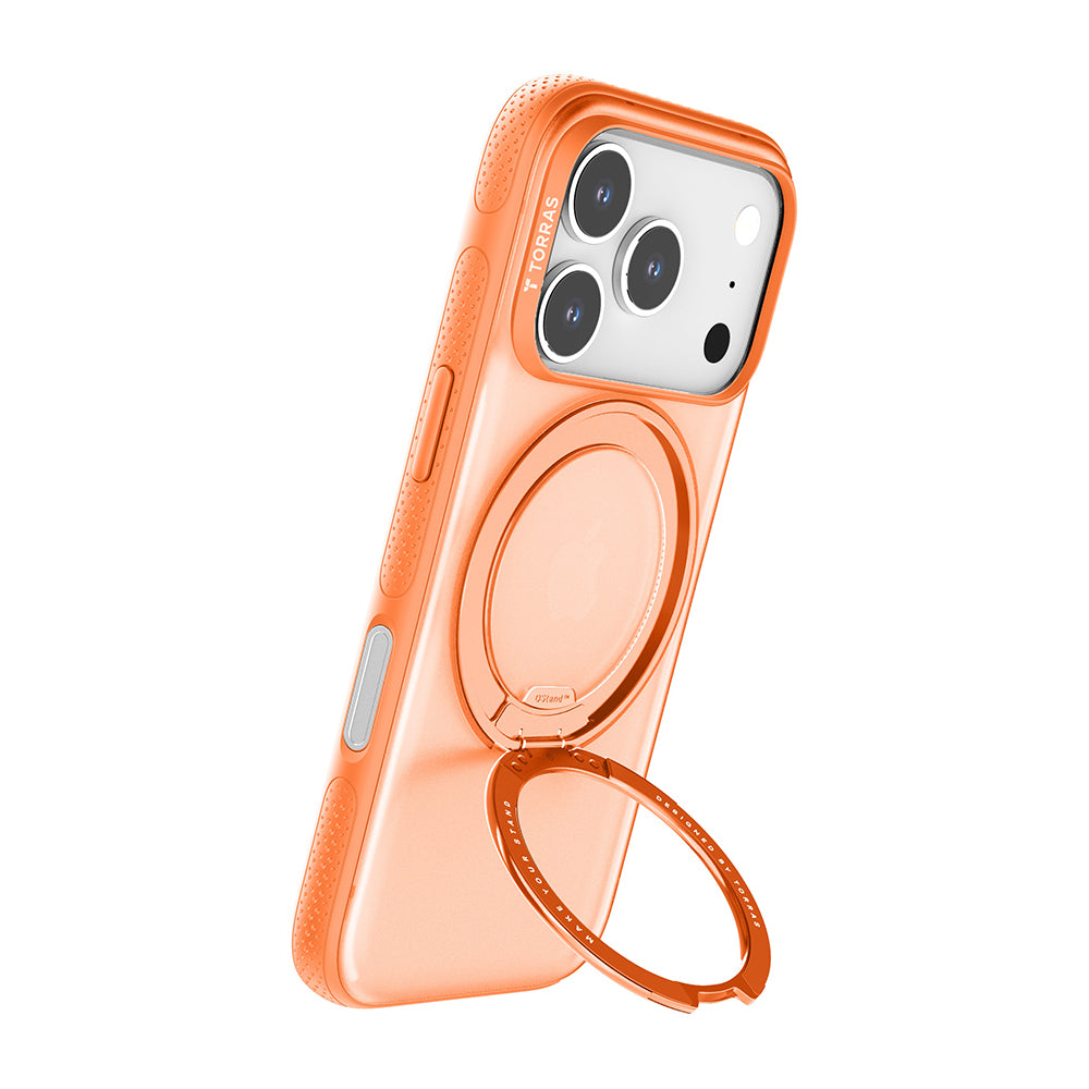 Funda MagSafe para Apple iPhone 17 Pro Max, Torras, Ostand R Fitness, Naranja