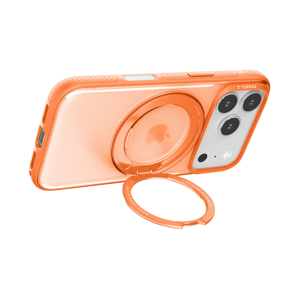 Funda MagSafe para Apple iPhone 17 Pro Max, Torras, Ostand R Fitness, Naranja