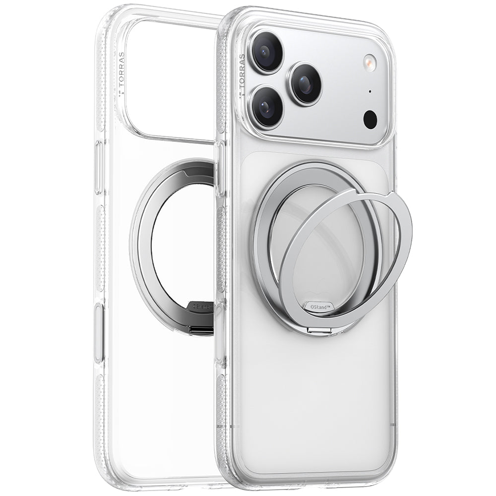 Funda MagSafe para Apple iPhone 17 Pro Max, Torras, Ostand R Fitness, Transparente