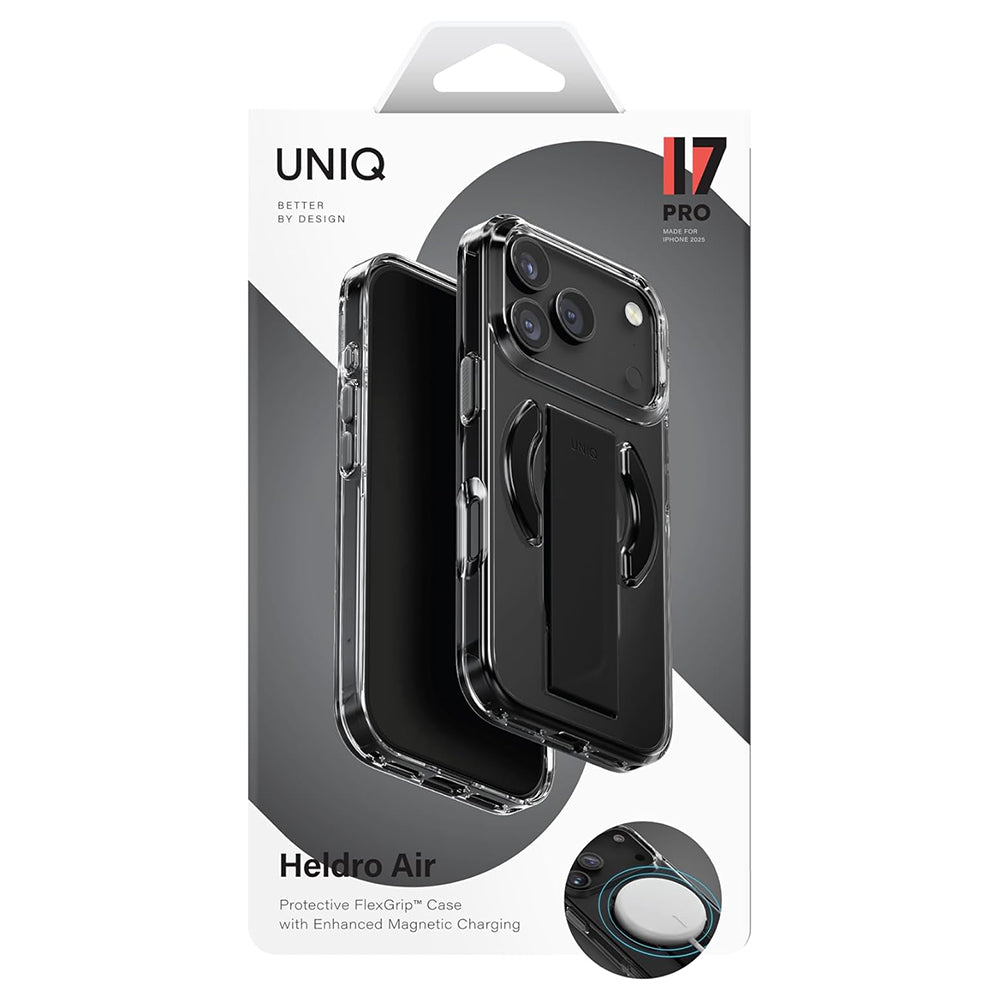 Funda MagSafe para Apple iPhone 17 Pro Max, UNIQ, Heldro Air MagClick, Negra