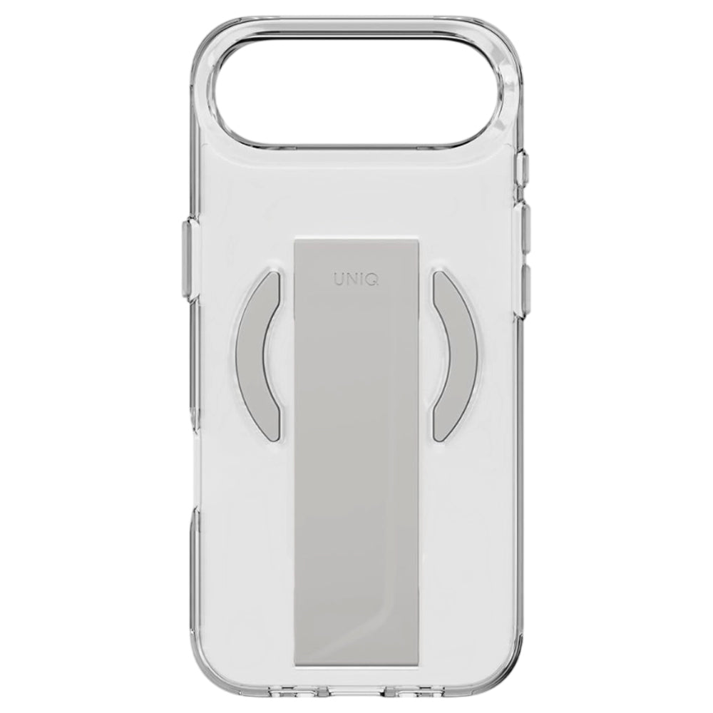 Funda MagSafe para Apple iPhone 17 Pro Max, UNIQ, Heldro Air MagClick, Gris Transparente