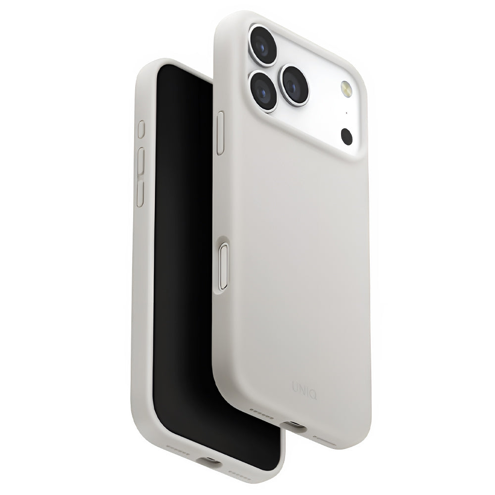 Funda MagSafe para Apple iPhone 17 Pro Max, UNIQ, Lino MagClick, Gris