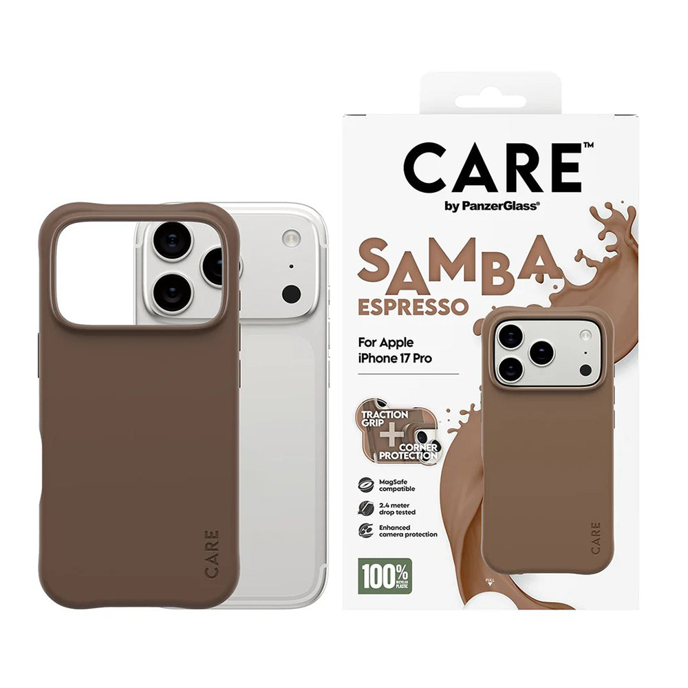 Funda MagSafe para Apple iPhone 17 Pro, PanzerGlass, Care Fashionable, Marrón