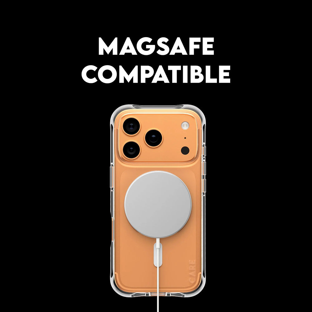 Funda MagSafe para Apple iPhone 17 Pro, PanzerGlass, Care Fashionable, Transparente Blanca
