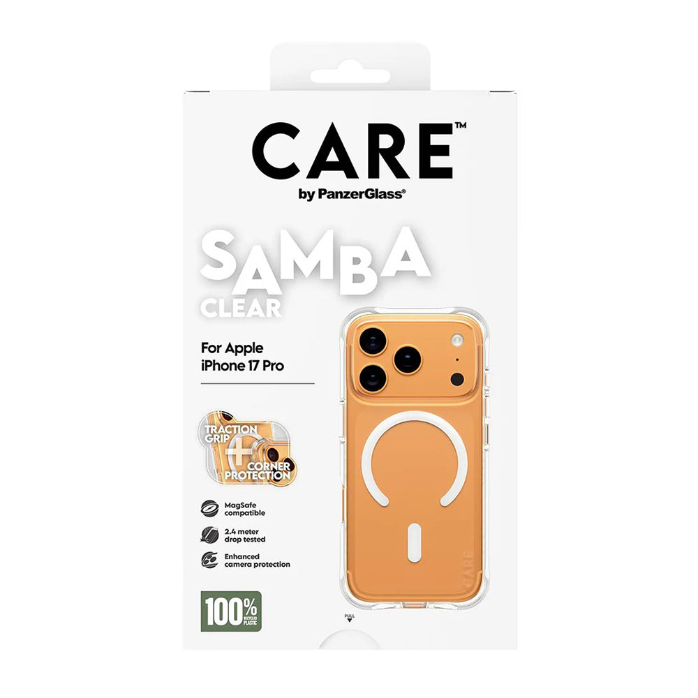 Funda MagSafe para Apple iPhone 17 Pro, PanzerGlass, Care Fashionable, Transparente Blanca