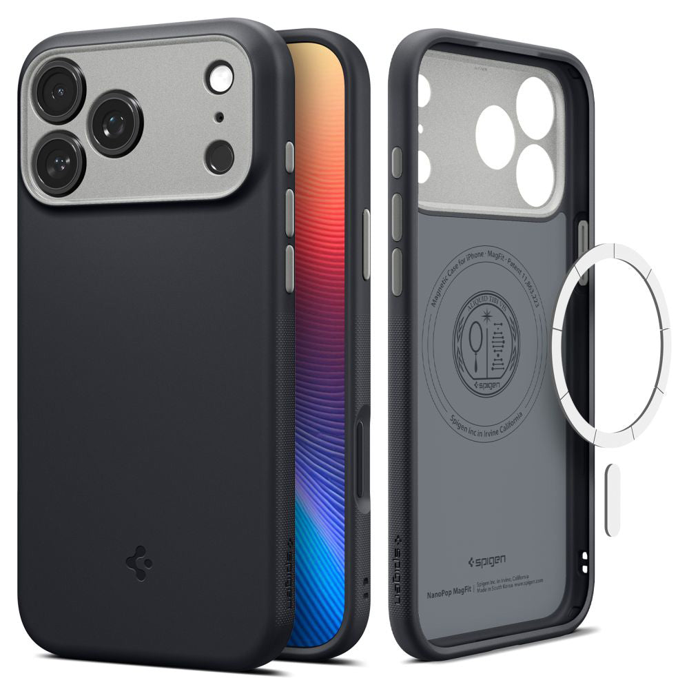 Funda MagSafe para Apple iPhone 17 Pro, Spigen, Caseology Nano Pop, Negra ACS10328
