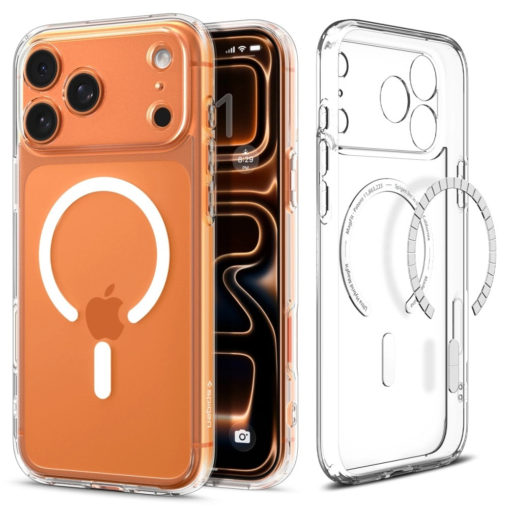 Funda MagSafe para Apple iPhone 17 Pro, Spigen, Ultra Hybrid, Blanca ACS10346