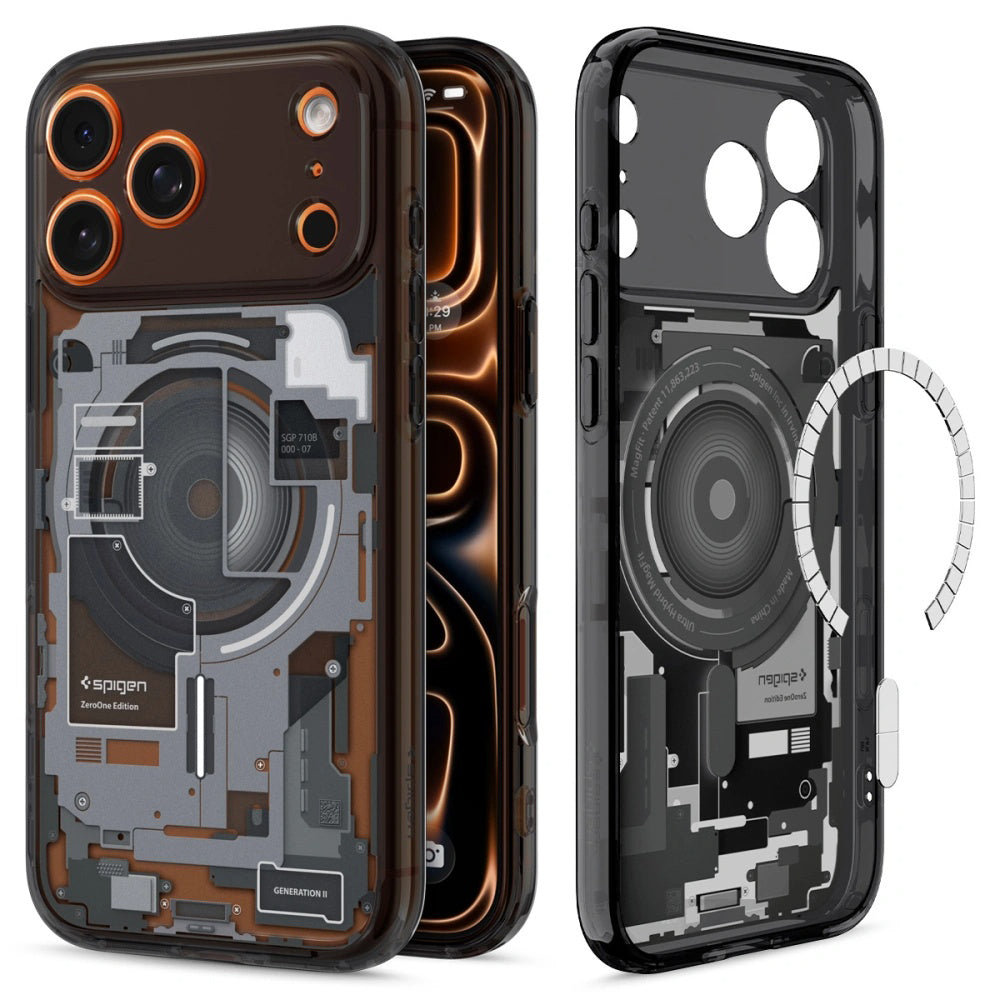 Funda MagSafe para Apple iPhone 17 Pro, Spigen, Ultra Hybrid Zero One, Negra ACS10353