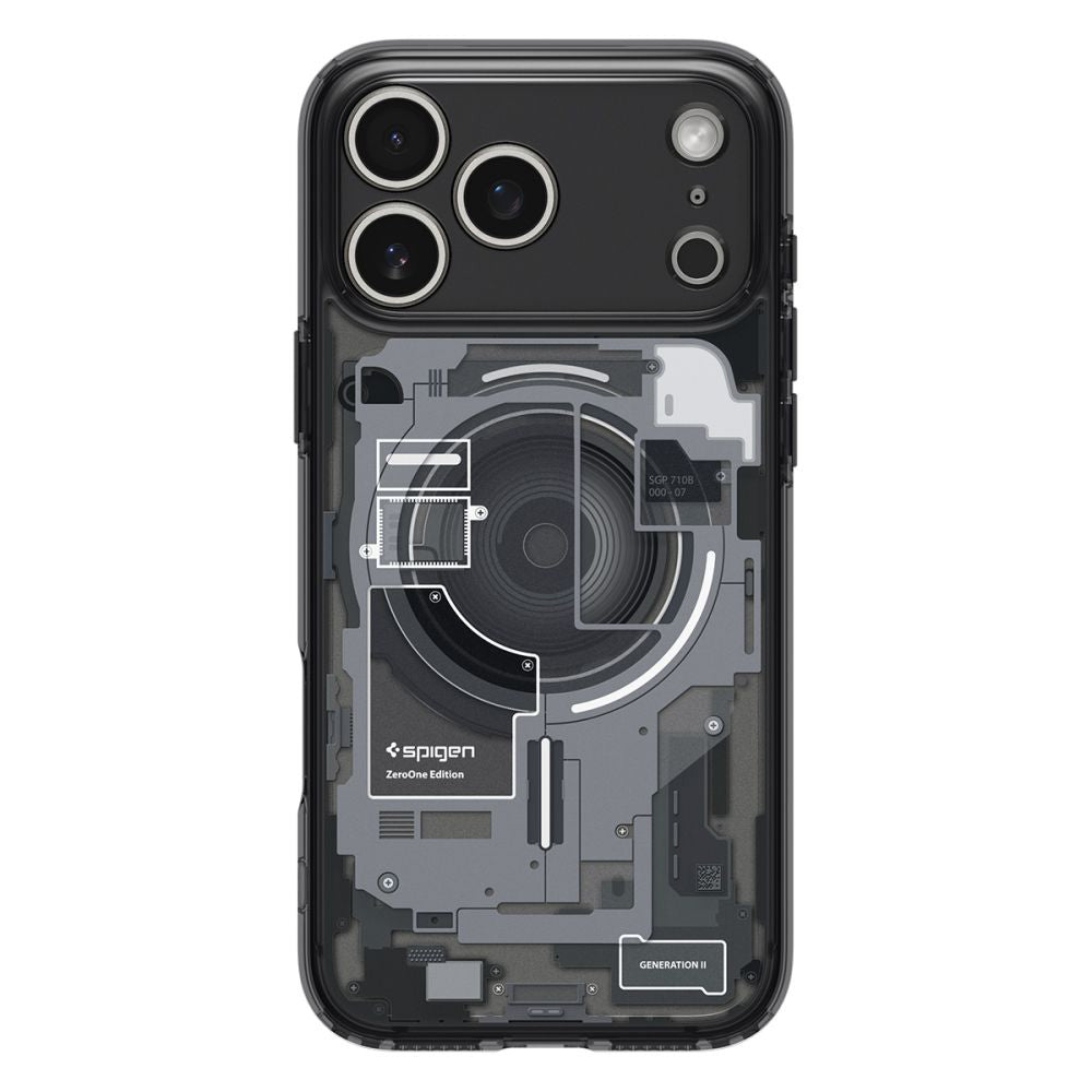 Funda MagSafe para Apple iPhone 17 Pro, Spigen, Ultra Hybrid Zero One, Negra ACS10353