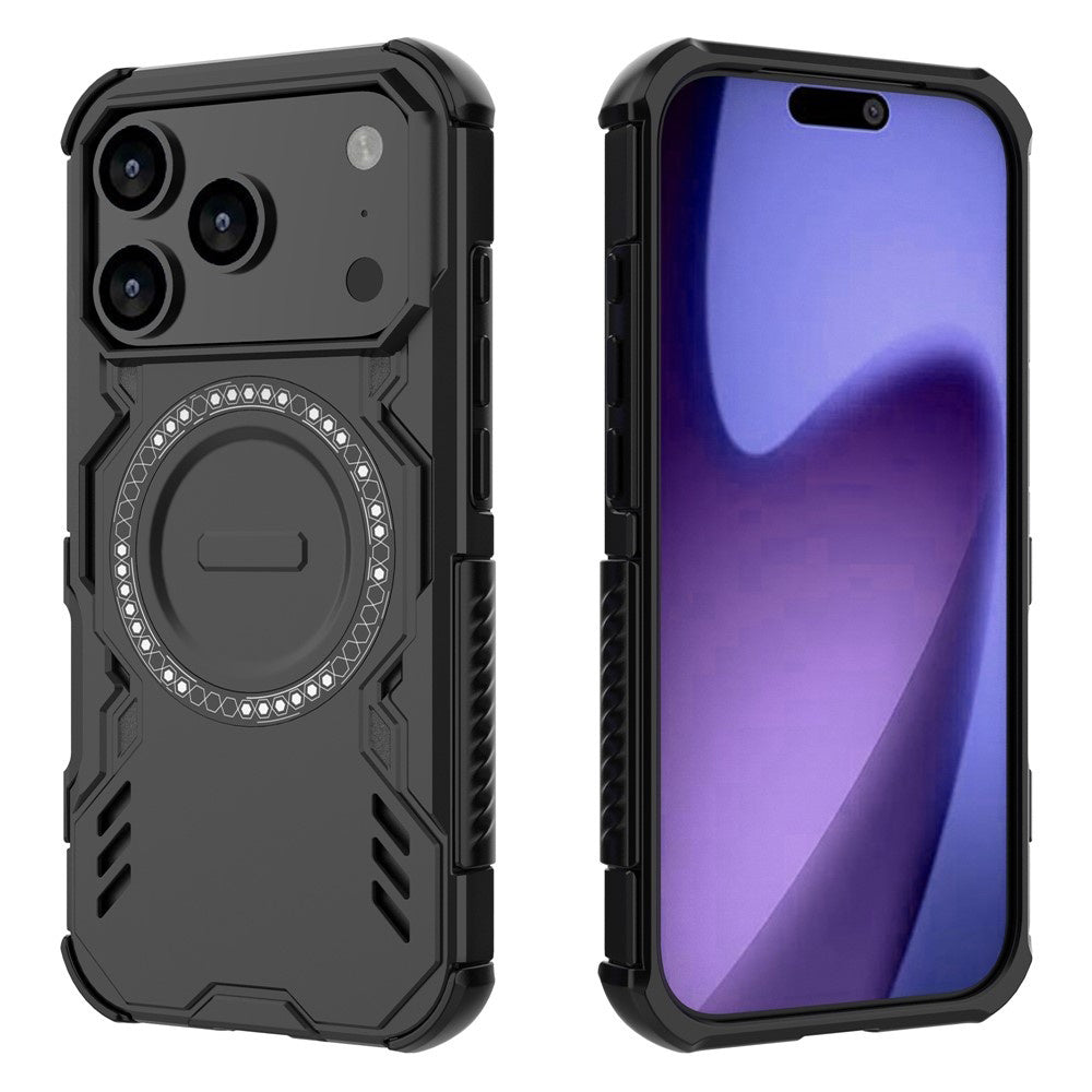 Funda MagSafe para Apple iPhone 17 Pro, Techsuit, ArmorMag, Negra.