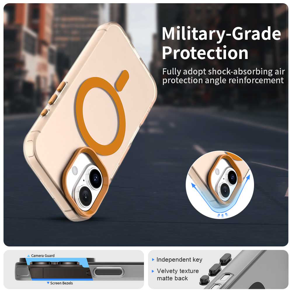 MagSafe Case for Apple iPhone 17 Pro, Techsuit, CandyCase, Orange