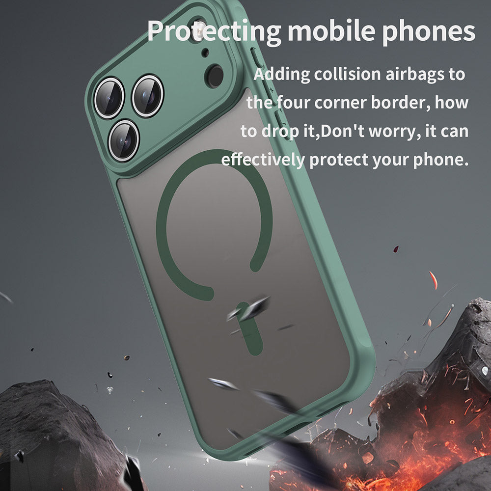 Funda MagSafe para Apple iPhone 17 Pro, Techsuit, HaloFrost II, Verde