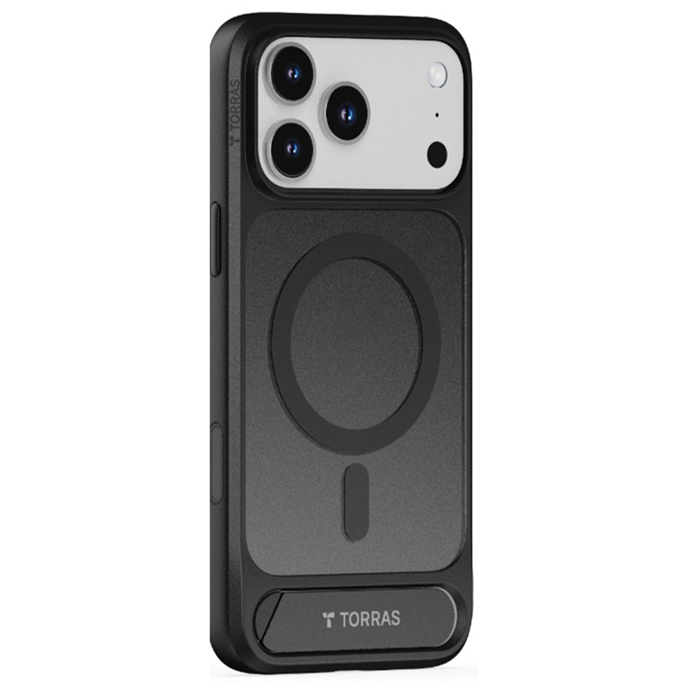Funda MagSafe para Apple iPhone 17 Pro, Torras, Pstand, Negra