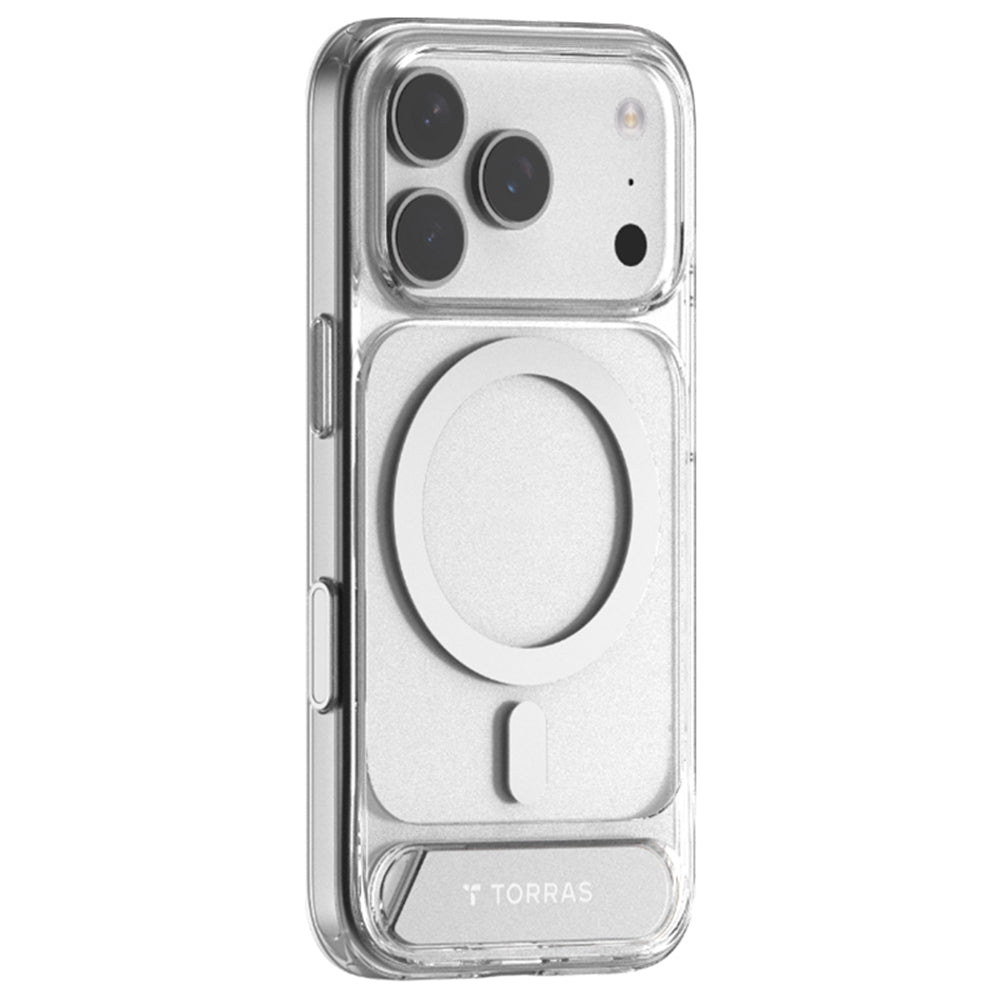 Funda MagSafe para Apple iPhone 17 Pro, Torras, Pstand, Transparente