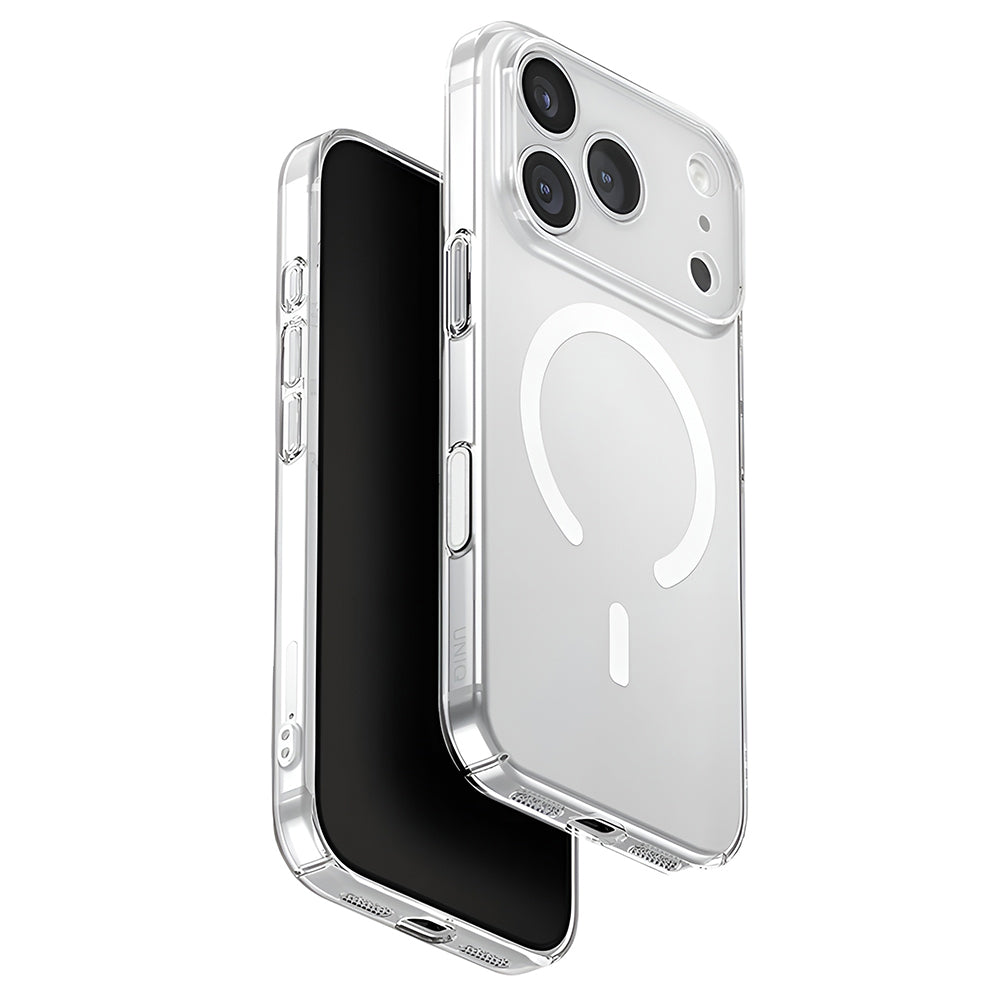Funda MagSafe para Apple iPhone 17 Pro, UNIQ, AirSuit MagClick, Transparente