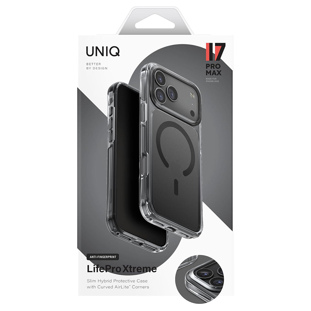 Funda MagSafe para Apple iPhone 17 Pro, UNIQ, LifePro Xtreme MagClick, Negra