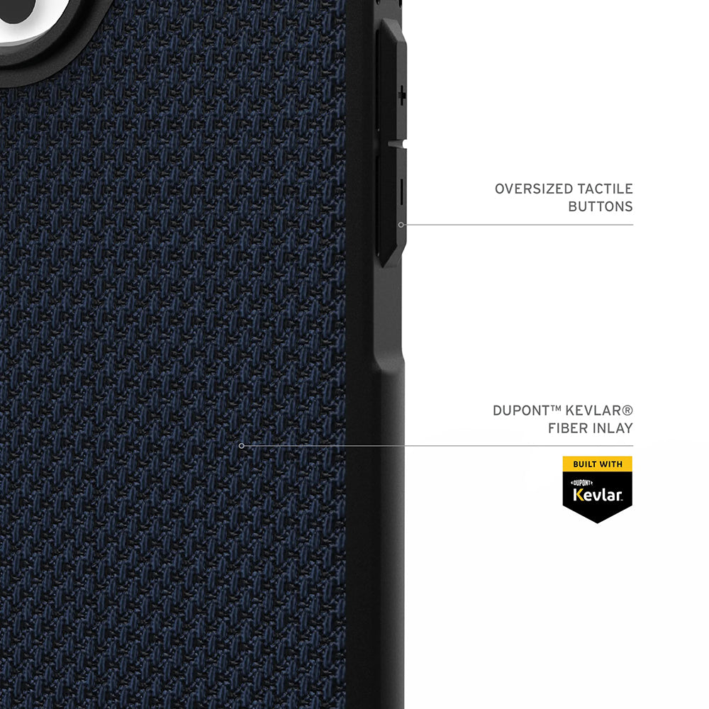 Funda MagSafe para Apple iPhone 17 Pro, Urban Armor Gear, Metropolis LT Kevlar, Azul Marino