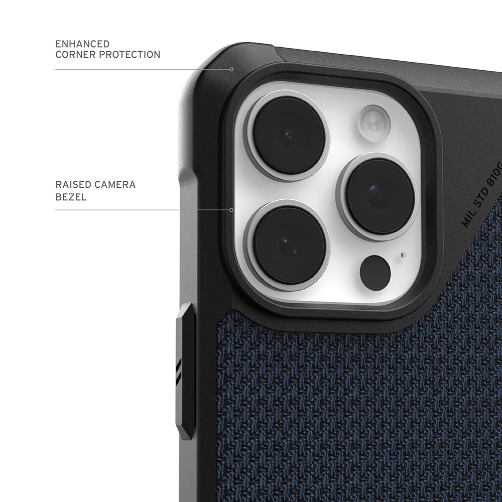 Funda MagSafe para Apple iPhone 17 Pro, Urban Armor Gear, Metropolis LT Kevlar, Azul Marino