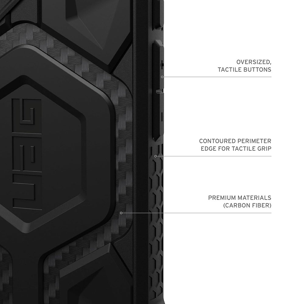 Funda MagSafe para Apple iPhone 17 Pro, Urban Armor Gear, Monarch Pro Carbon, Negra