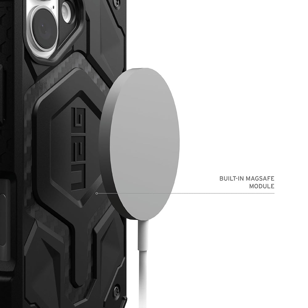 Funda MagSafe para Apple iPhone 17 Pro, Urban Armor Gear, Monarch Pro Carbon, Negra