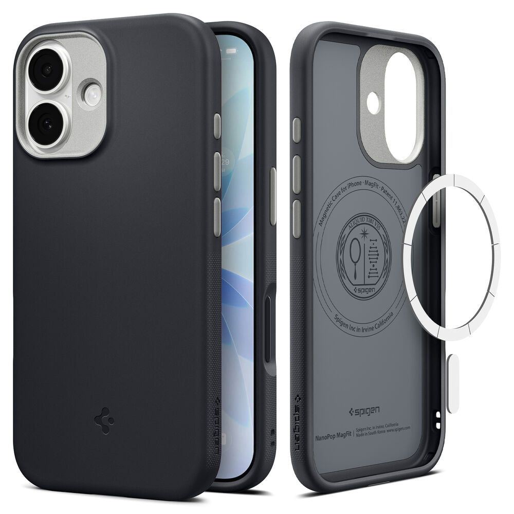Funda MagSafe para Apple iPhone 17, Spigen, Caseology Nano Pop, Negra ACS10366