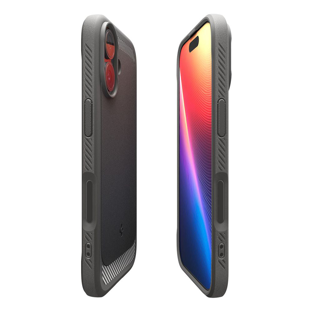 Funda MagSafe para Apple iPhone 17, Spigen, Rugged Armor, Gris