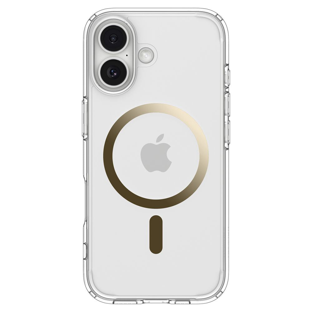 Funda MagSafe para Apple iPhone 17, Spigen, Ultra Hybrid, Dorada Transparente ACS10382