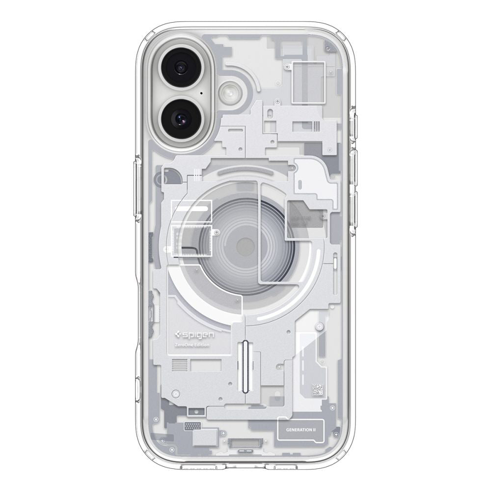 Funda MagSafe para Apple iPhone 17, Spigen, Ultra Hybrid Zero One, Blanca ACS10385