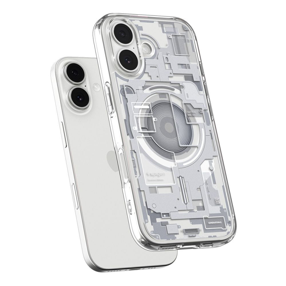 Funda MagSafe para Apple iPhone 17, Spigen, Ultra Hybrid Zero One, Blanca ACS10385