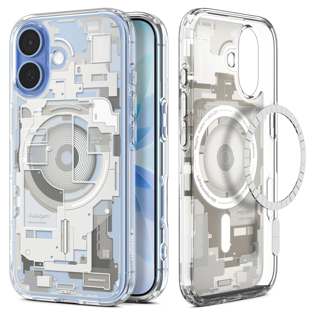 Funda MagSafe para Apple iPhone 17, Spigen, Ultra Hybrid Zero One, Beige ACS10386