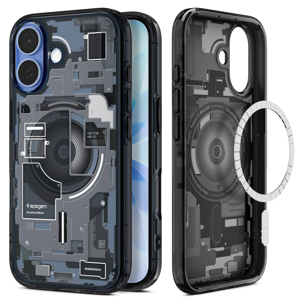 Funda MagSafe para Apple iPhone 17, Spigen, Ultra Hybrid Zero One, Negra ACS10387