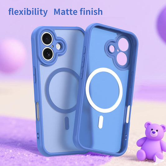 Funda MagSafe para Apple iPhone 17, Techsuit, HaloFrost II, Azul.