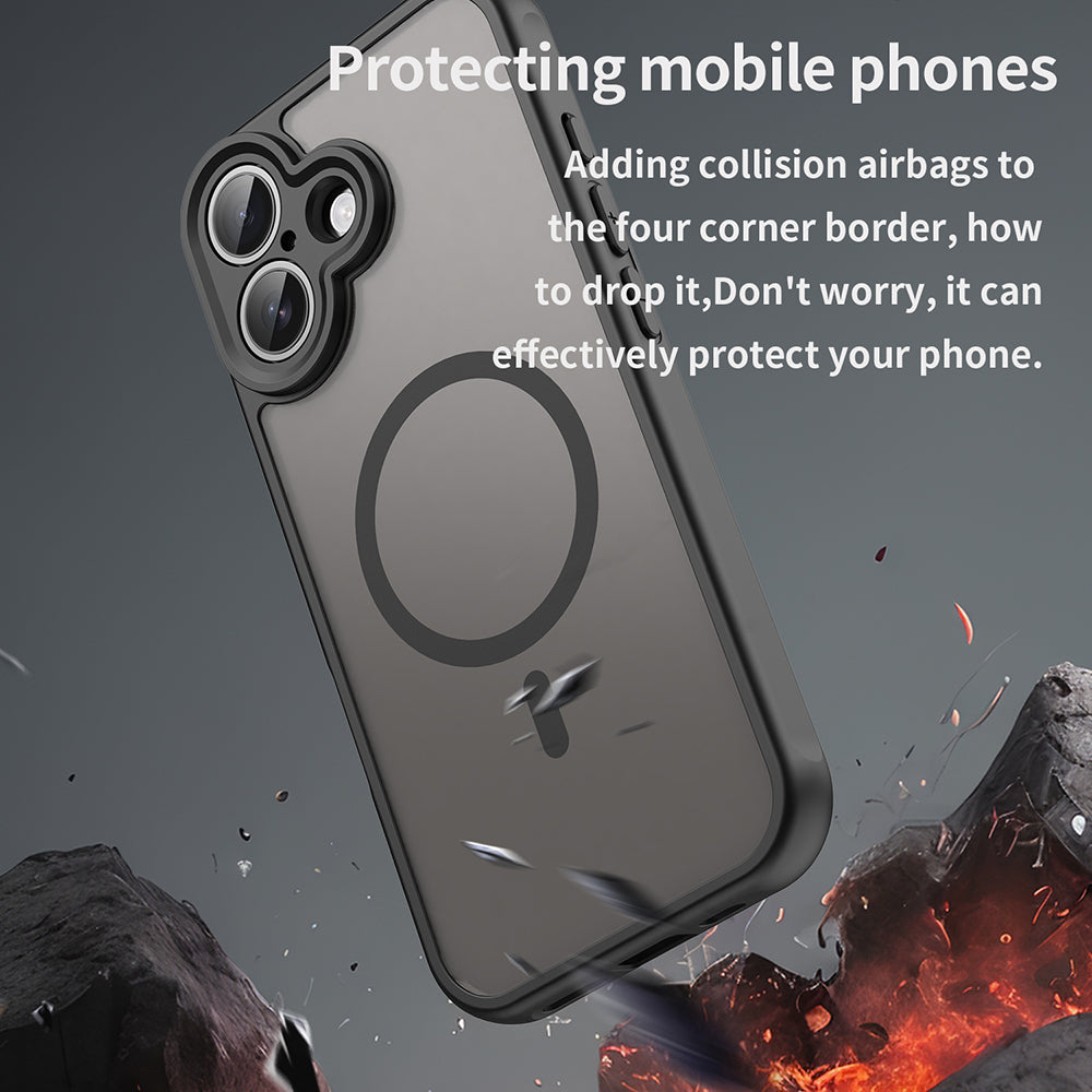 Funda MagSafe para Apple iPhone 17, Techsuit, HaloFrost II, Negra