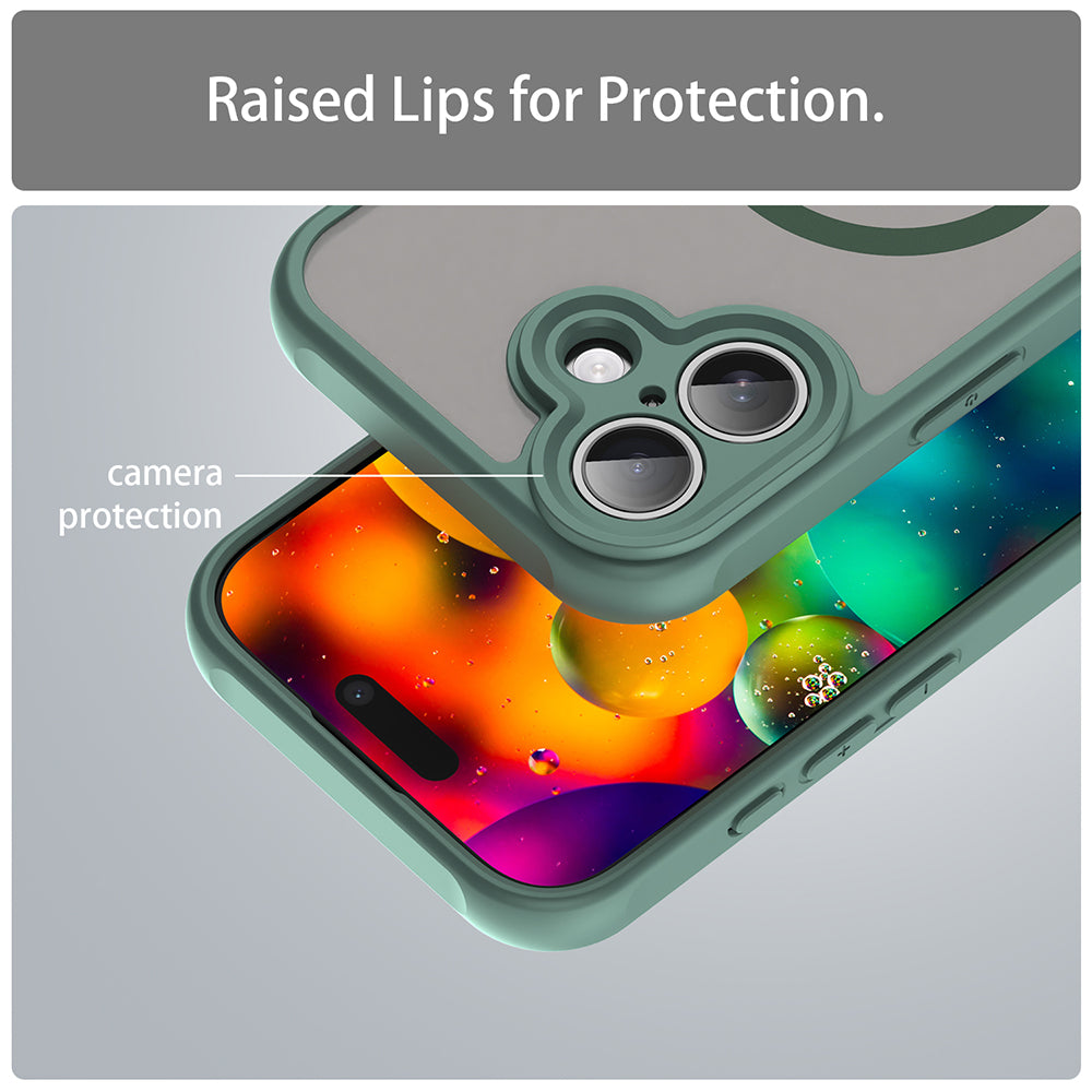 Funda MagSafe para Apple iPhone 17, Techsuit, HaloFrost II, Verde