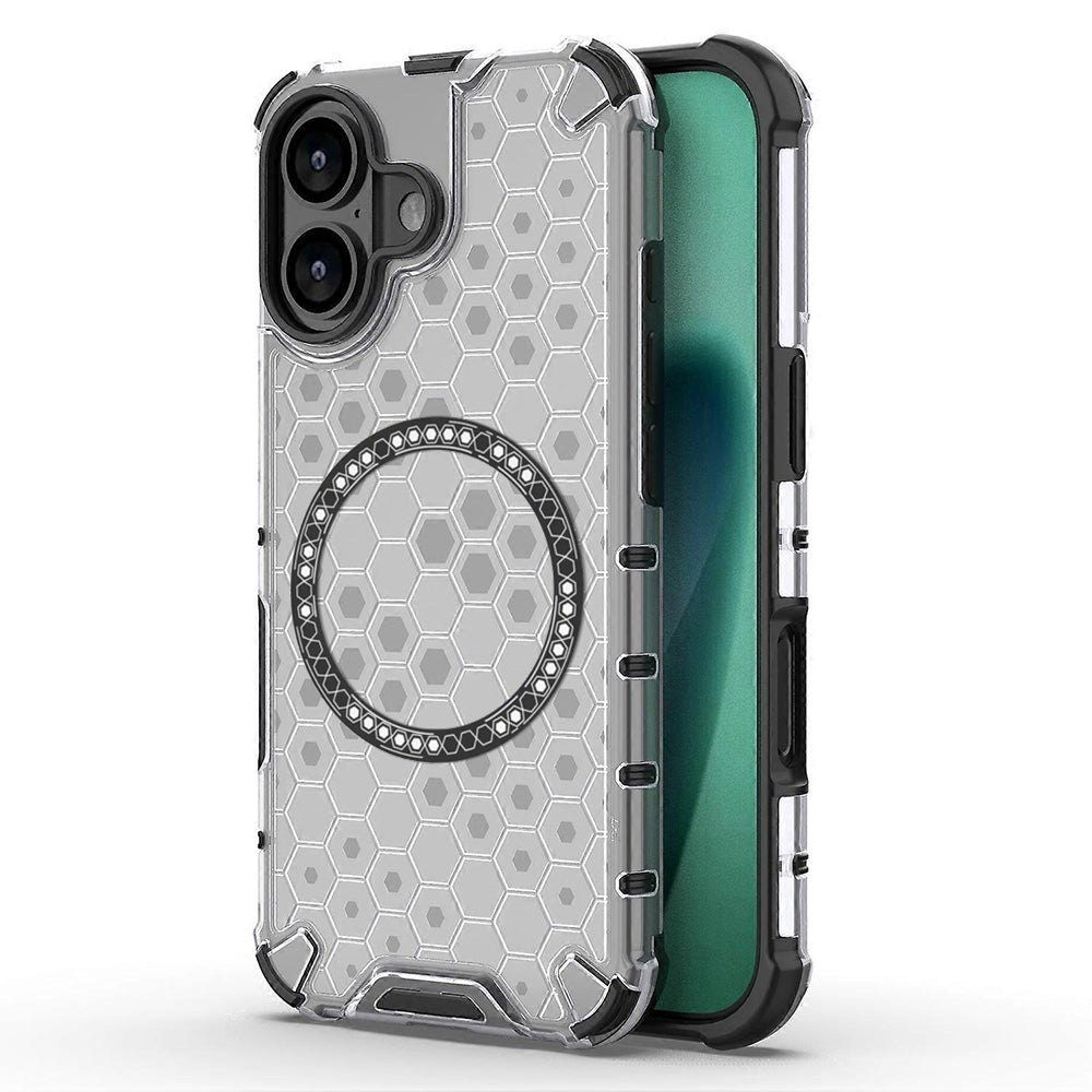Funda MagSafe para Apple iPhone 17, Techsuit, HoneyComb Shield, Blanca