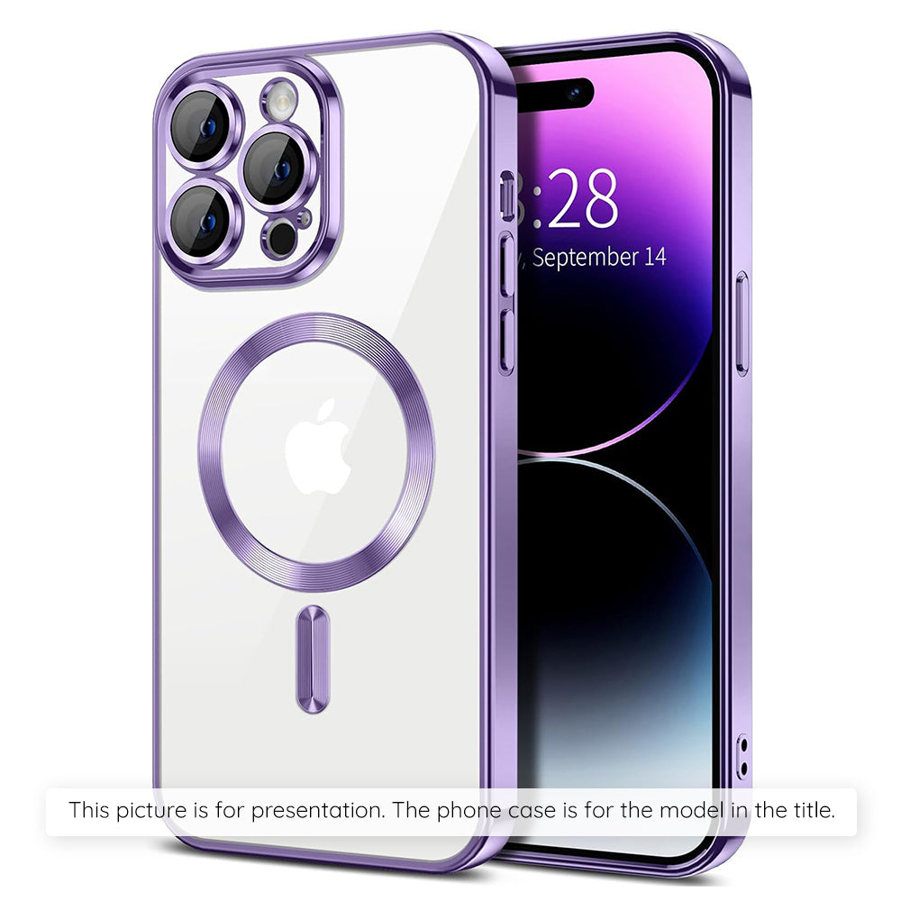 Funda MagSafe para Apple iPhone 17, Techsuit, Luxury Crystal, Lila Claro