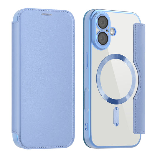 Funda MagSafe para Apple iPhone 17, Techsuit, SmartMag Book, Azul