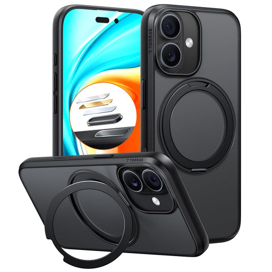 Funda MagSafe para Apple iPhone 17, Torras, Ostand Pro, Negra