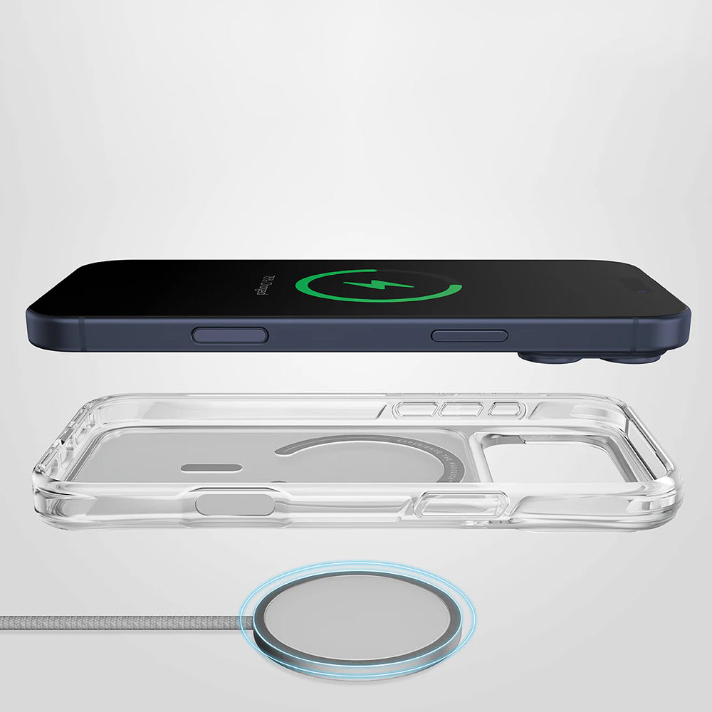 Funda MagSafe para Apple iPhone 17, UNIQ, LifePro Xtreme MagClick, Transparente