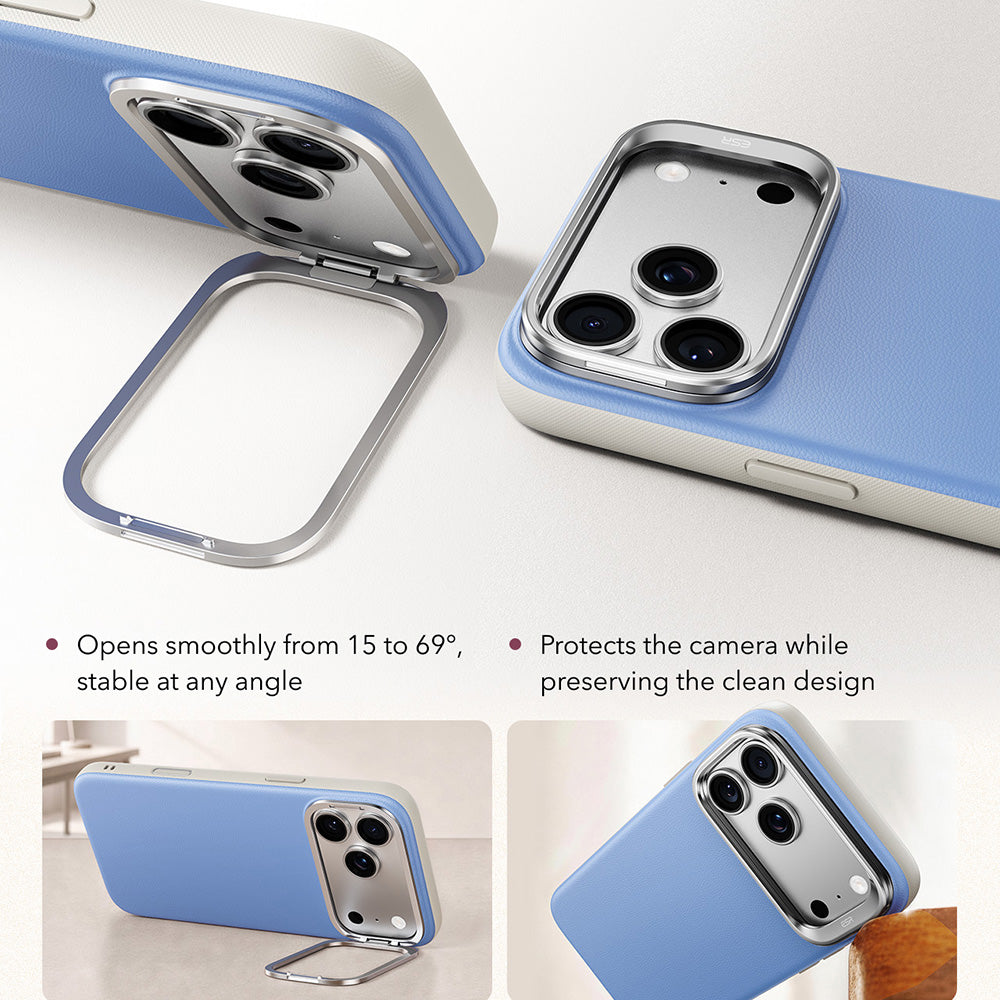 Funda MagSafe para Apple iPhone 18 Pro / 17 Pro, ESR, Atelier con soporte, Azul